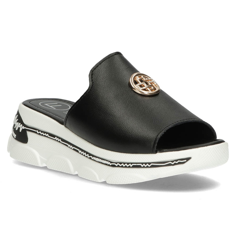 Nahkaiset tossut Filippo DK3872 / 22 Bk mustat 1