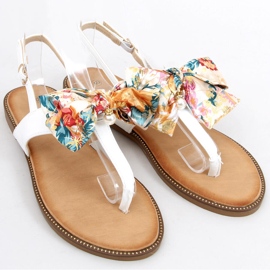 Varvastossut rusetilla Odette White valkoinen 1