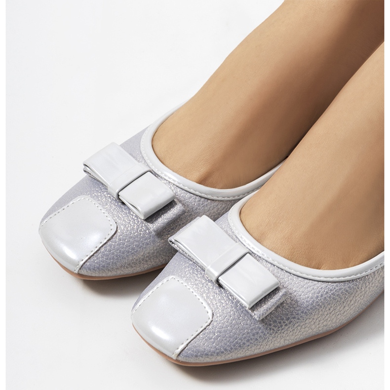 Rikken harmaat kiiltävät balerinat 1