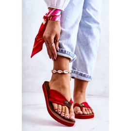 Naisten materiaali varvastossut Big Star JJ274A349 punainen 1