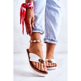 Naisten materiaali Varvastossut Big Star JJ274A347 Valkoinen 1