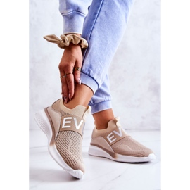 Vinceza Naisten urheilukengät Slip-on beige Lorane 2