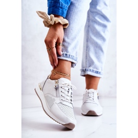 Vinceza Naisten urheilulliset nahkalenkkarit Kengät Valkoinen Horessa kultainen 1