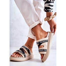 Naisten muodikkaat nahkatossut La.Fi beige Menifis musta 2