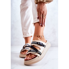 Naisten muodikkaat nahkatossut La.Fi beige Menifis musta 1