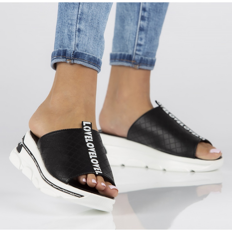 Nahkaiset tossut Filippo DK3679 / 22 Bk musta 1