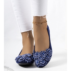 Cremin naisten tummansiniset ballerinat sininen 1