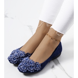 Cremin naisten tummansiniset ballerinat sininen 2