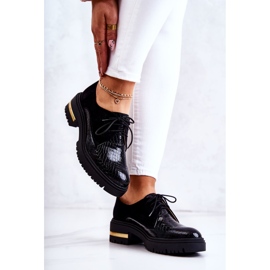 PA2 Naisten nahkakengät, sidottu musta Merevin 2