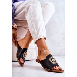 Lewski Shoes Muodikkaat nahkatossut Lewski-kengät 3132 / O Musta 2