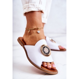 Lewski Shoes Muodikkaat nahkatossut Lewski-kengät 3132 / O Valkoinen 1