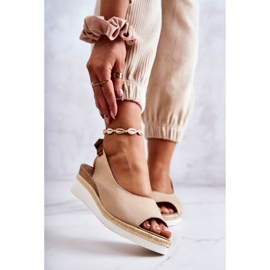 Naisten sandaalit Wedge Big Star JJ276049 beige 1