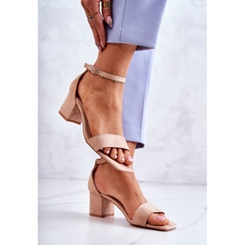 Vinceza Muodikkaat mokkanahkasandaalit baarissa Beige Rovena 2