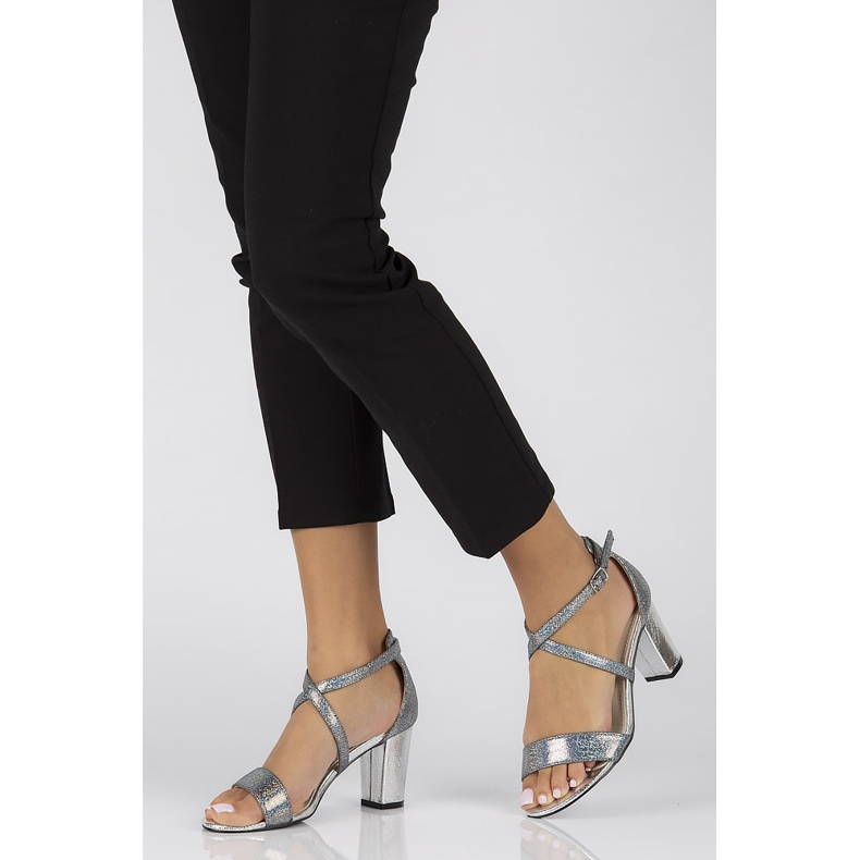 Filippo DS1276 / 22 Si hopeasandaalit harmaa 2