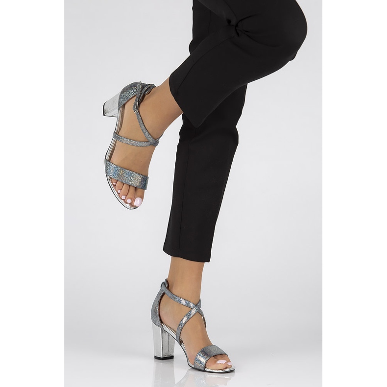 Filippo DS1276 / 22 Si hopeasandaalit harmaa 1