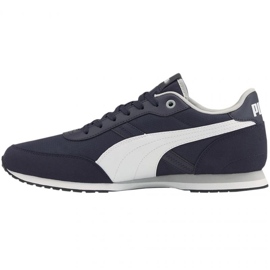 Puma St Runner Essential M 383055 04 valkoinen laivastonsininen 1