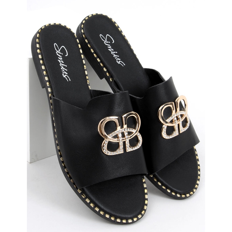 Naisten Inday Black -tossut musta 1