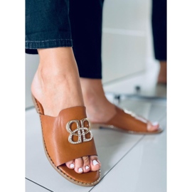 Naisten Inday Camel -tossut ruskea 2