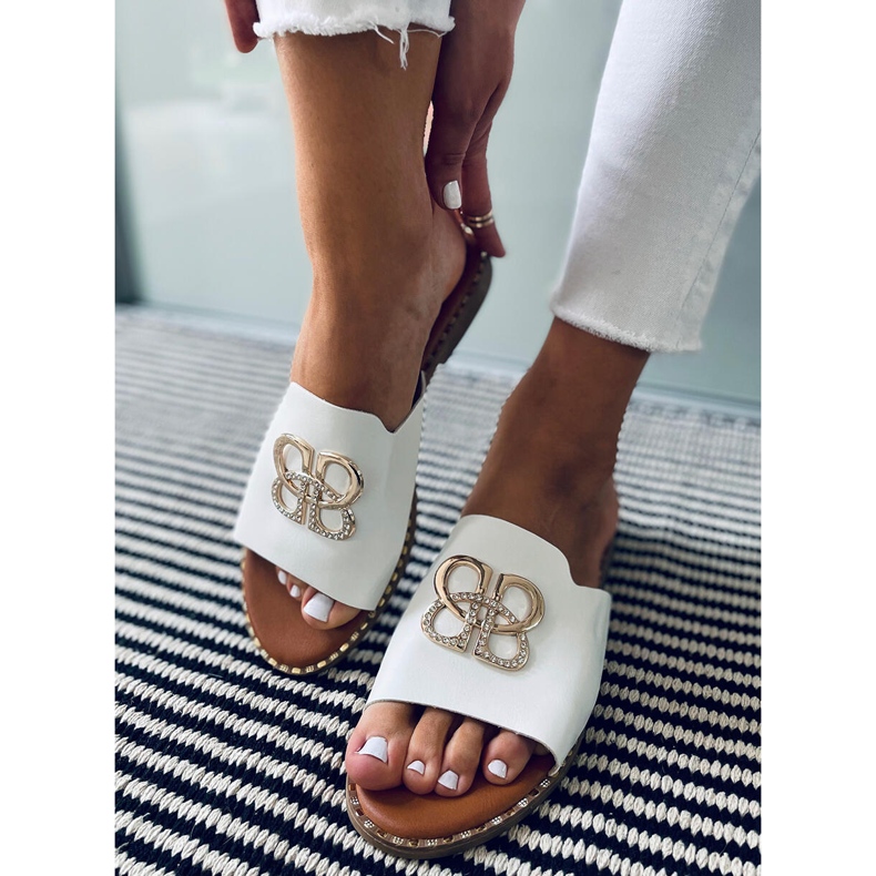 Naisten Inday White -tossut valkoinen 2