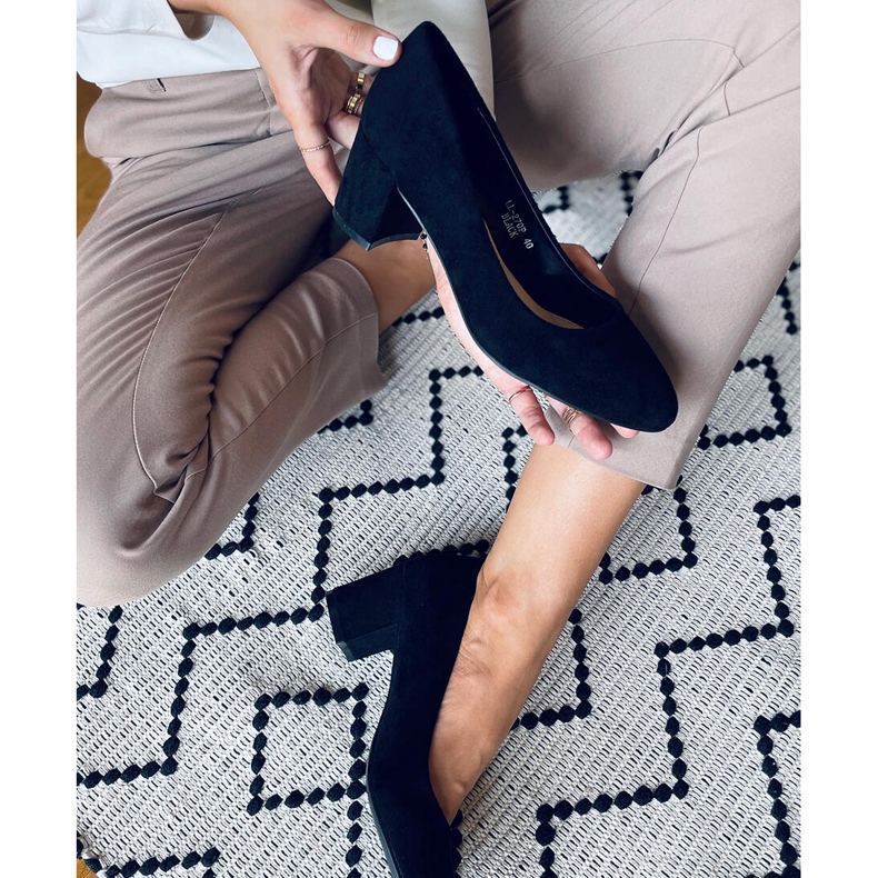 Pumps matalakorkoiset Phoebe Black musta 2