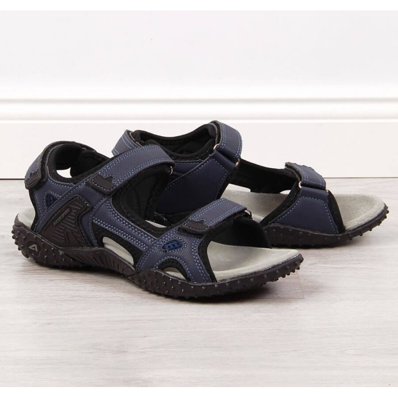 American Club W AM887B laivastonsiniset velcro urheilusandaalit tummansininen 1