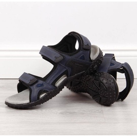American Club W AM887B laivastonsiniset velcro urheilusandaalit tummansininen 2