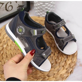 Tarranauhasandaalit American Club Jr AM891A harmaa 1