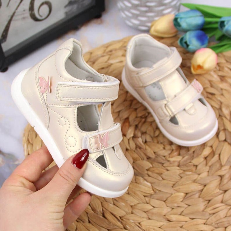 Velcro harjakattoiset kengät American Club Jr AM892A kultaa kultainen 1