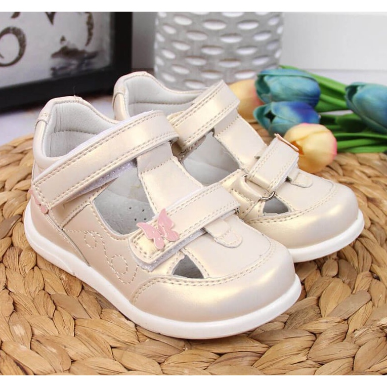 Velcro harjakattoiset kengät American Club Jr AM892A kultaa kultainen 2