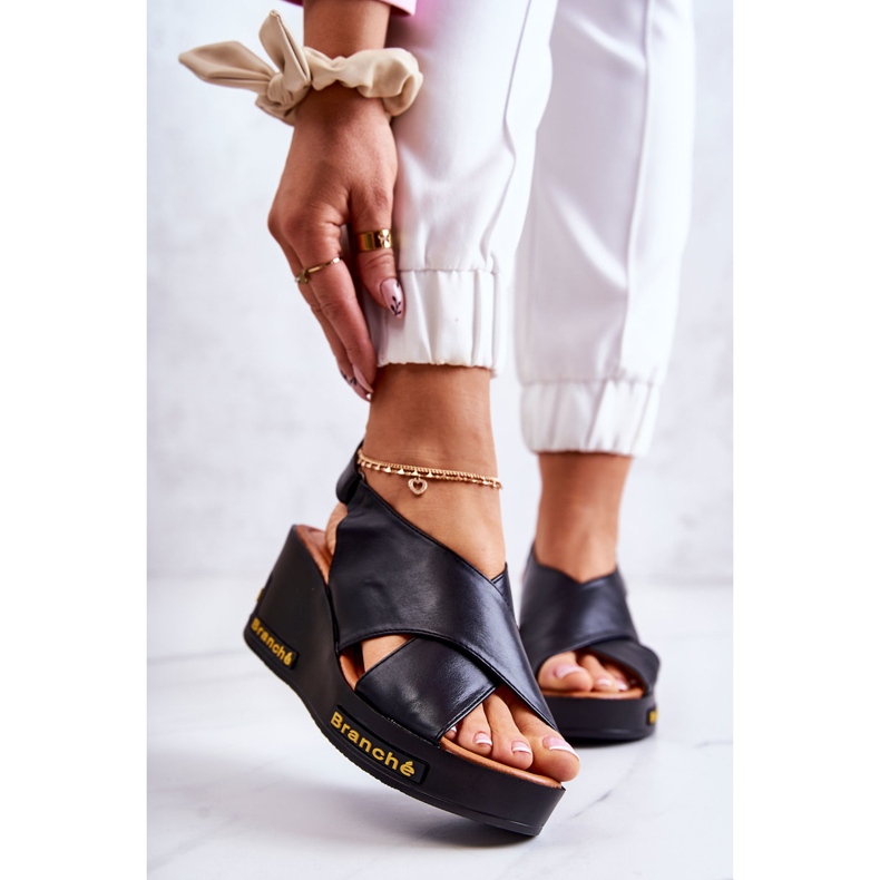 Vinceza Naisten sandaalit tarranauhalla Black Amaze musta 1