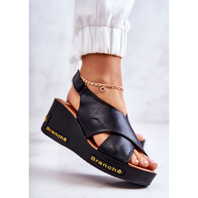 Vinceza Naisten sandaalit tarranauhalla Black Amaze musta 2