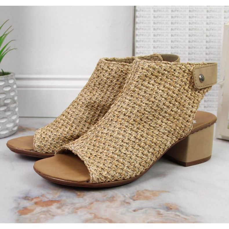 Suljetut sandaalit Rieker M RKR538 beige monivärinen 2