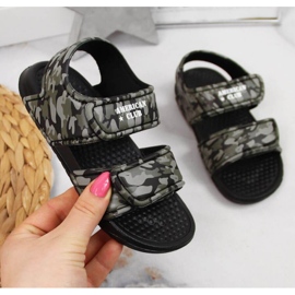 Tarranauhasandaalit American Club Jr AM881A camo vihreä 1