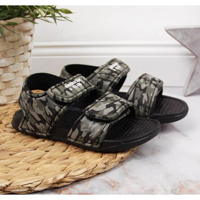 Tarranauhasandaalit American Club Jr AM881A camo vihreä 2