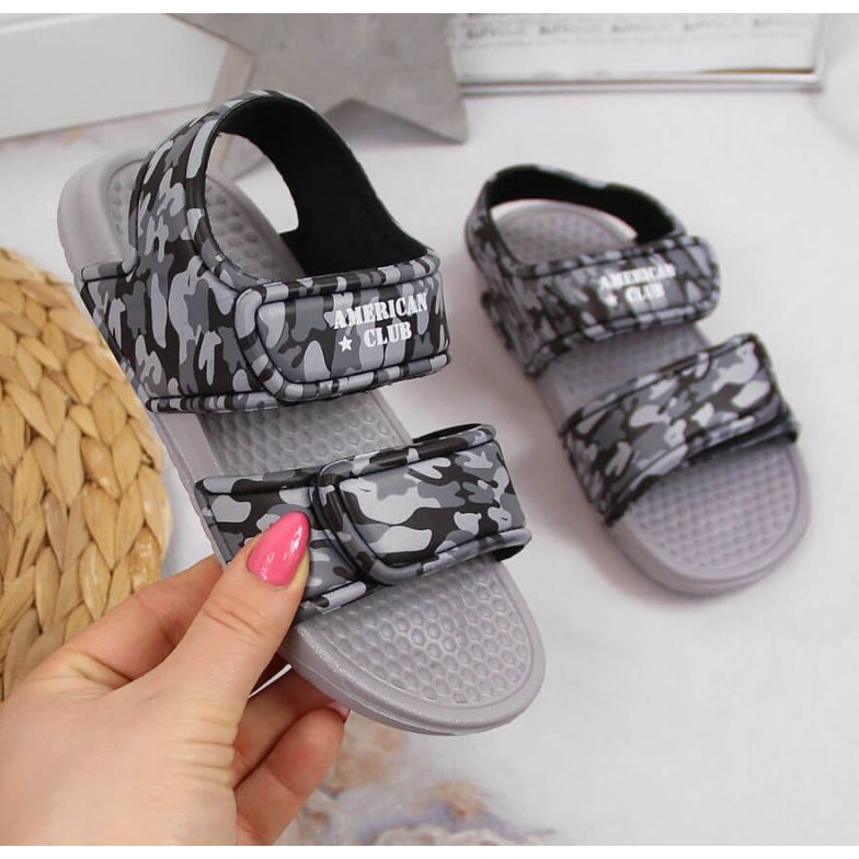 Tarranauhasandaalit American Club Jr AM881B harmaa 1