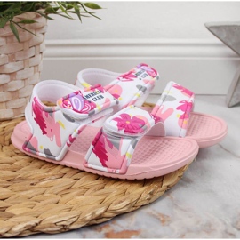 Vaahtosandaalit American Club Jr AM882A vaaleanpunainen tarranauha 2