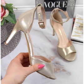 Sandaalit korkokengissä Sergio Leone W SK374B kultaa kultainen 1