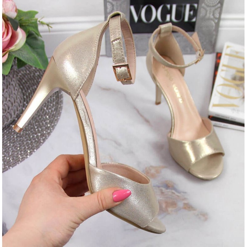 Sandaalit korkokengissä Sergio Leone W SK374B kultaa kultainen 1