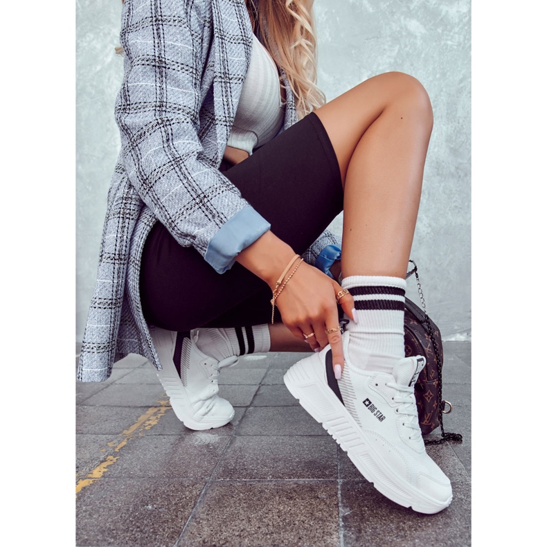 Muodikkaat tennarit urheilukengät Big Star JJ274596 Valkoinen 1