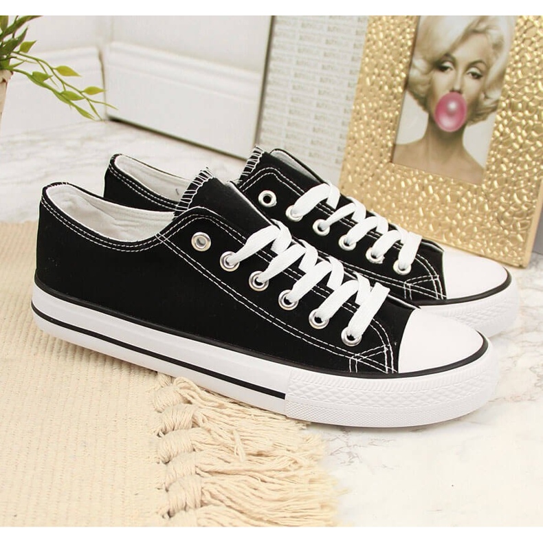 Atletico mustat tekstiilimatalat lenkkarit 2