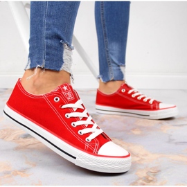 News Punaiset tekstiiliset matalat tennarit UUTISET punainen 2