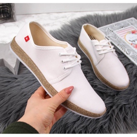 Naisten valkoiset espadrillit Big Star FF276043 valkoinen 2