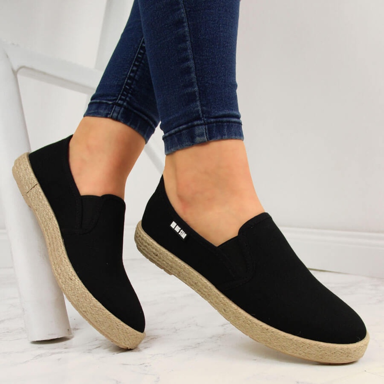 Naisten mustat espadrillit Big Star DD274017 1