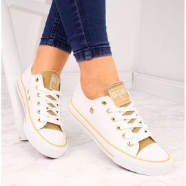 Matalat valkoiset tekstiililenkkarit Big Star HH274458 valkoinen 1