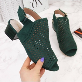 Green Sabatina harjakattoiset vihreät naisten sandaalit 2