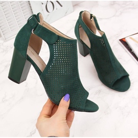 Green Sabatina naisten sandaalit tarranauhalla vihreä 1