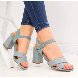 Vihreät naisten Vinceza-sandaalit pylväässä 1