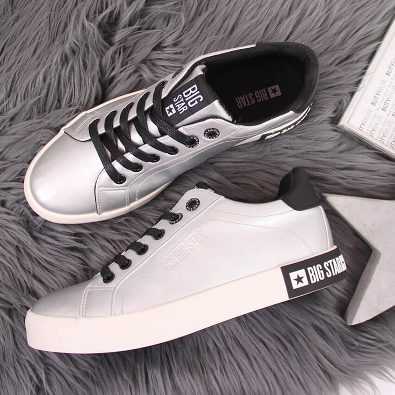 Naisten matalat lenkkarit eko-nahkahopealla Big Star II274034 1