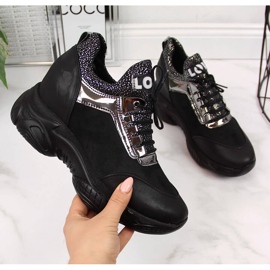 Naisten tennarit piilokiilalla musta Navy Dot 2