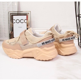 Tennarit, joissa paksu tarrakiinnitys beige Navy Dot 2